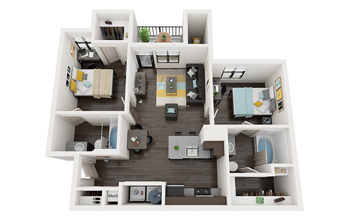 2BR/2BA – B1 Standard