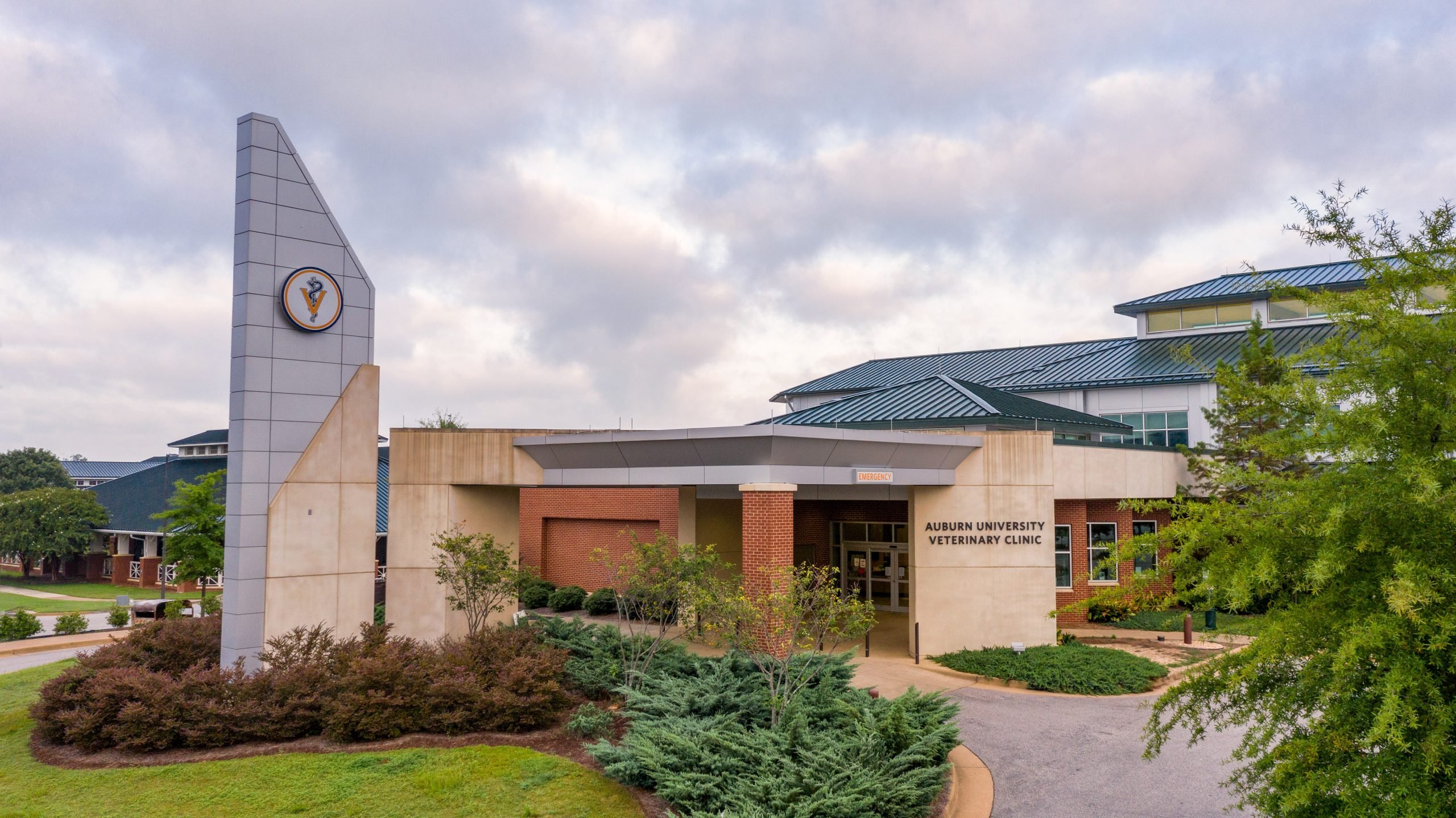 Modern veterinary clinic building exterior